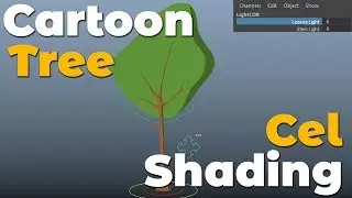 Cartoon Cel Shading Tree in Maya - NPR with Redshift - Demo
