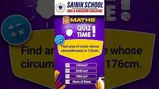 Maths Quiz (DAY 10)🔥SAINIK School, RMS & NAVODAYA | AISSEE RMS CET JNVST | KRANTHI KEEN Coaching