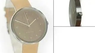 The Drumline Watch by Newgate Watches. A Nude Nubuck Leather Watch Featuring a Clay Coloured Dial.