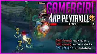 Gamergirl 4hp PENTAKILL in High ELO - LoL Twitch Moments #23