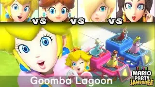 Super Mario Party Jamboree Peach vs Daisy vs Rosalina vs Pauline in Goomba Lagoon
