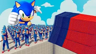 200x SONIC + 1x GIANT vs EVERY GOD - Totally Accurate Battle Simulator TABS