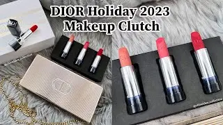 Dior Makeup Clutch 2023 | Dior Holiday Makeup | Dior Minaudière 2023 | Rouge Dior Lipsticks