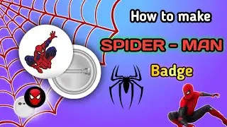 How to make spider man badge at home | Marvel spider man badge