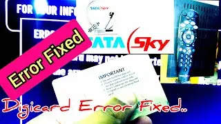 Digicard error Tata Sky || Tata Sky digi card error 2 || Setup Box error solution 🔥🔥|| Tata Play Box