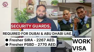 HIRING FOR DUBAI & ABU DHABI UAE - FRESHER CAN APPLY - EARN UPTO 2267 AED TO 2770 AED  - WORK VISA