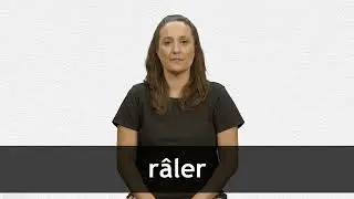 How to pronounce RÂLER in French