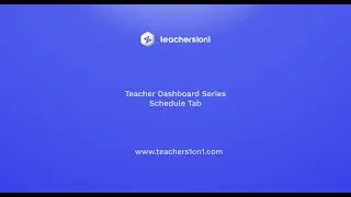 Teachers1on1 | How-To Set Your Schedule