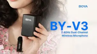 BOYA BY-V3 | 2.4 GHz Dual-Channel Wireless Microphone