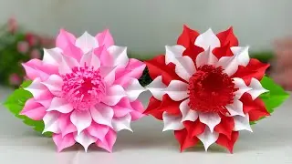Beautiful Paper Flower Making 🌺🌹| Paper Crafts For School | Home Decor | Paper Craft | DIY | Crafts