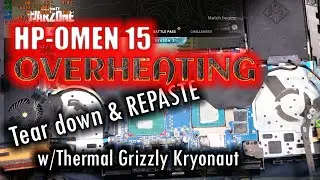 HP OMEN 15 thermal paste replacement & Disassembly fix overheating