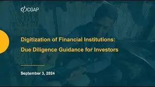 Webinar | Digitization of Financial Institutions: Due Diligence Guidance for Investors