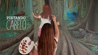 #009 Pintura a óleo: Pintando Cabelo Liso - aula