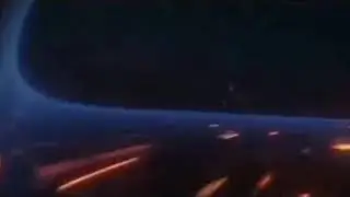 мужик касается бабочки и улетает в космос