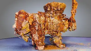 100 Years Underground! Rusty Antique MEAT GRINDER Restoration