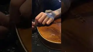 SUBSCRIBE to know when my Binding Scraping video comes out!! #fyp #guitar #painting #telecaster #diy