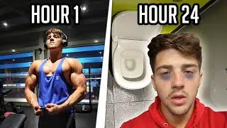 I Spent 24 Hours In The Gym (DO NOT TRY THIS!)
