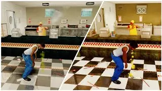 Comparison of CJ's Overeating and Vomit 🤢 | GTA San Andreas Original and Definitive Edition 