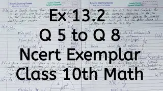 Ncert Exemplar, Ex 13.2, Q 5 to Q 8, Chapter 13, Statistics & Probability, Class 10th Math