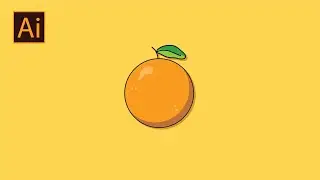 Adobe illustrator tutorial - How to draw orange illustration