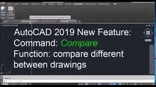 AutoCAD 2019 New Features - Compare command