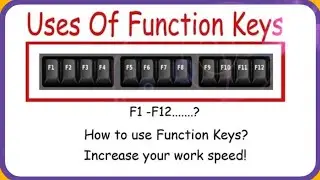 Use of function key F1 to F12 What are the use of Function Keys F1 to F12 on the Keyboard ?