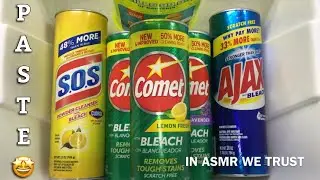 ASMR 🤤 The Ultimate Paste Overload ✨Part 1✨- 5 Bleach Powders x Neon Mr💪🏽Clean (Ajax, SOS, Comet)