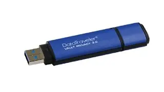 Secure USB Drive - DataTraveler Vault Privacy 3.0 with 256-bit hardware encryption