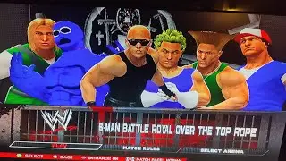 6 person number one contender battle Royal (lone wolf wrestling new beginnings ppv part 7 WWE 2k14)