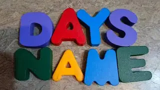 days name with spelling/seven days name/days of the week.