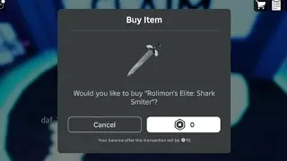 [Free UGC Limited] Rolimon's Elite: Shark Smiter 🗡️