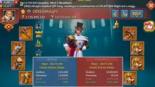 Lords Mobile - STRONGEST NON EMPEROR? 1stKinght Wrecking Insane Comp in K1014! Insane REPORTS