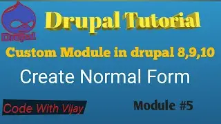 Create Custom Form in drupal 9 & drupal 10 @codewithvijay7325