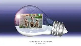 Create animated snow, falling inside a light bulb in Adobe Photoshop