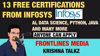 INFOSYS FREE CERTIFICATION on Data Science, Machine Learning, Python, JAVA, .net and many more