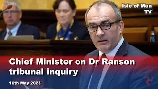 Chief Minister on Dr Ranson tribunal inquiry
