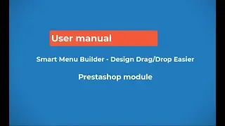Smart Menu Builder - Design Drag/Drop Easier