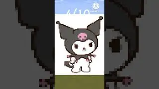 Sanrio pixel art in minecraft