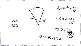 EASILY find the AREA of ANY SECTOR of a Circle QUICKLY