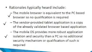 Validation Considerations for Mobile Devices