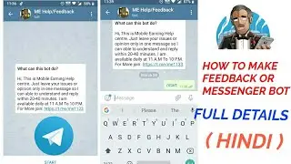 Telegram Bot Tutorial (Message Bot) टेलीग्राम बॉट कैसे बनाएं (संदेश बॉट)