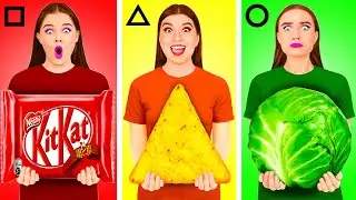 Геометрический челлендж с едой | Сумасшедший челлендж с DaRaDa Challenge