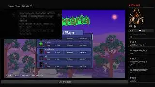 Playing terraria