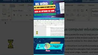 Save or Save As Options Ka  SahiIstemalKaiseKarein#MSWordTutorial#MSWordSaves#WordSavings#saveas#ms