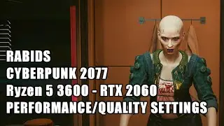 Cyberpunk 2077: Rabids RTX 2060 Performance/Quality Balance settings.
