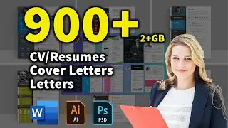 900+ CV Resumes Letters and Cover Letters Bundle In PSD AI EPS and Word files | Noreen Graphics |