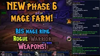 Mage Gold Farm Naxxramas - Phase 6 - BIS Mage ring, Great Warrior & Rogue weapons!