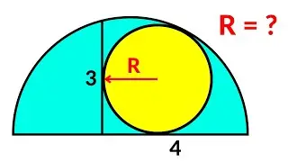 A Nice Math Olympiad Geometry Challenge | Circle inside a semicircle | Find the radius of the circle
