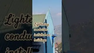 lightening conductor ⚡️ established on tall building #physics #youtubeindia #ytshorts