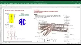 DESIGN OF DOUBLY REINFORCED CONCRETE BEAM - EXCEL